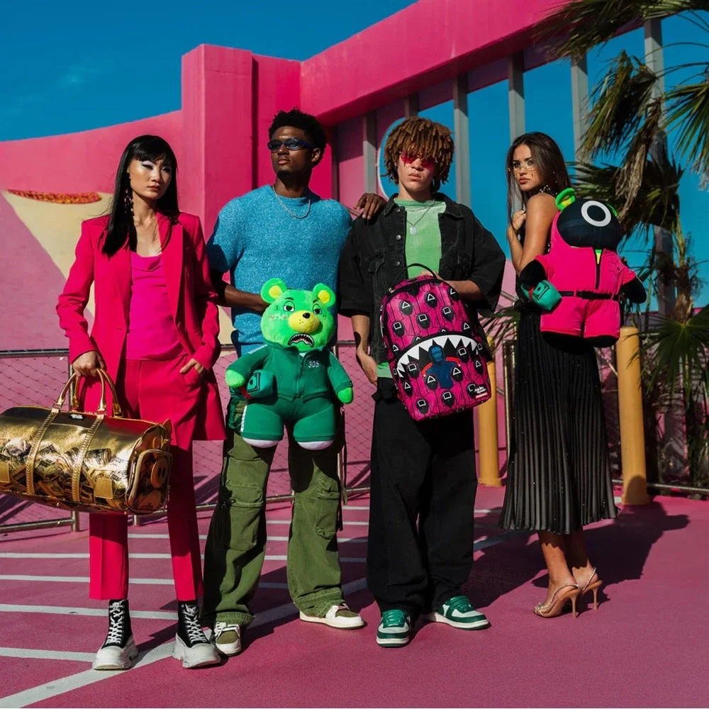 Sprayground Squid Game Collab Piggy Bank Duffle
